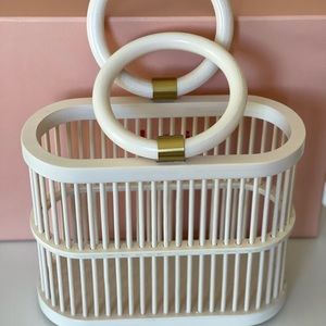 Cult Gaia Coco Mini Tote in white